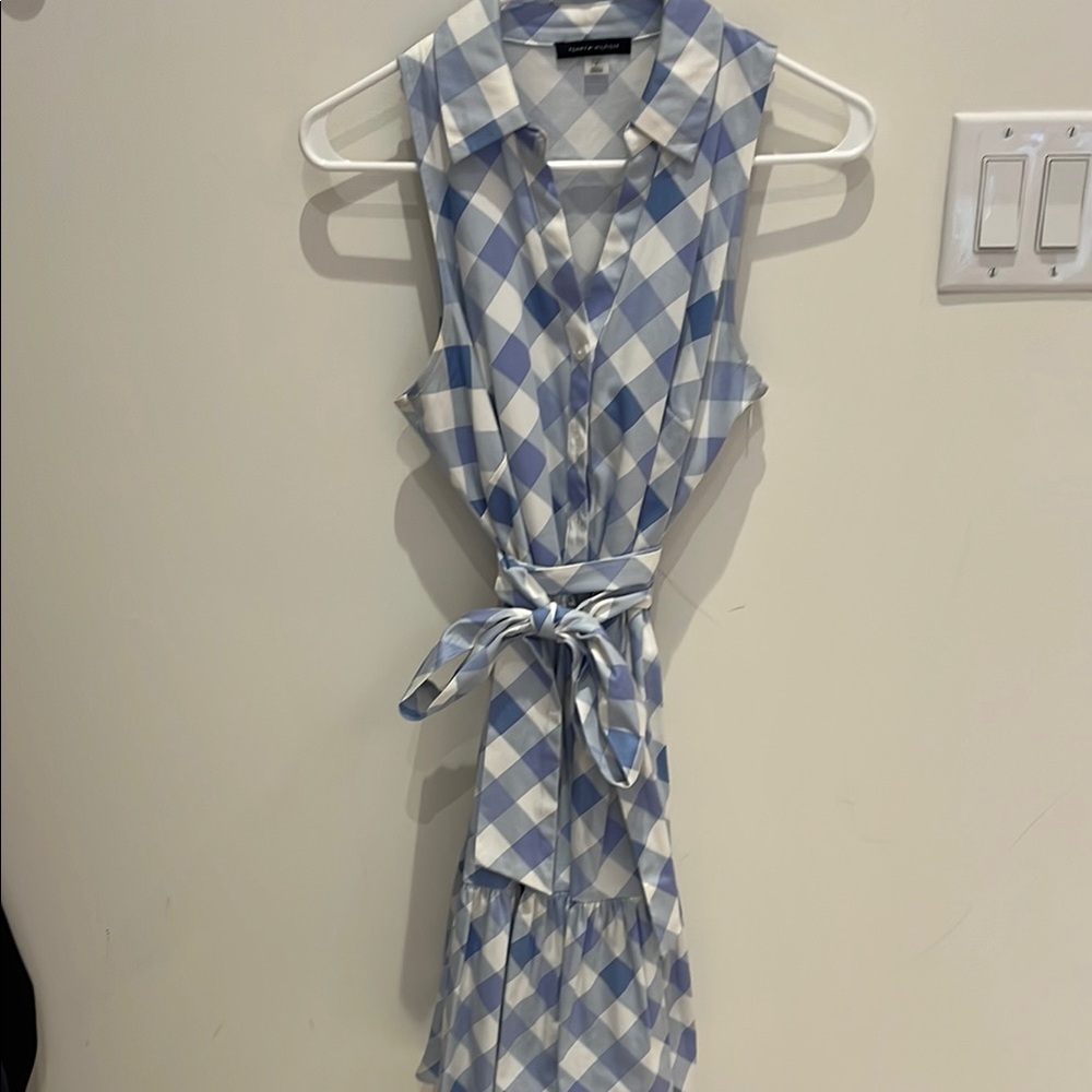 Banana Republic Blue and White Tie Front Sundress